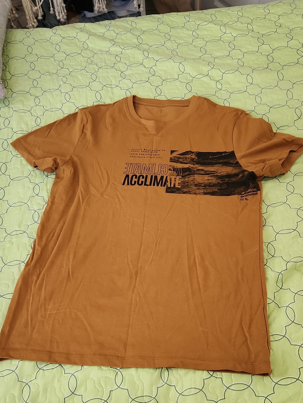 Acclimate Graphic Tee - Rust Orange